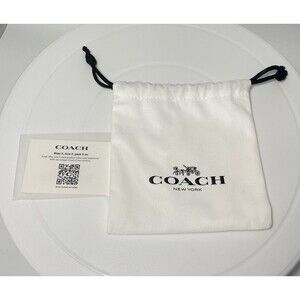Coach Small Jewelry Drawstring Storage Dust Bag Cover New With Care Card